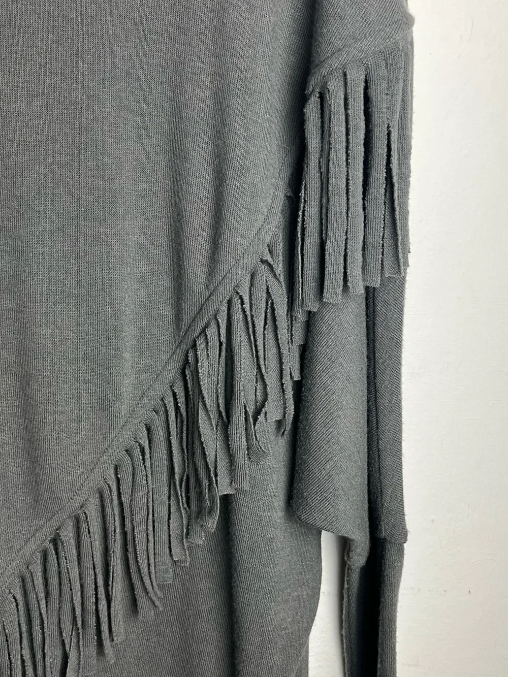 CHELSEA & THEODORE Fringe Cowl Wrap Sweater